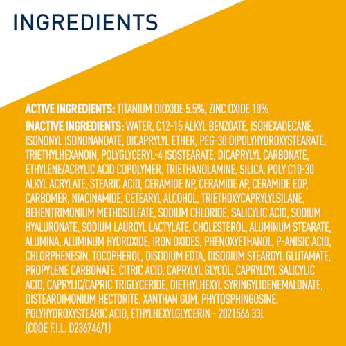 CeraVe Hydrating Mineral Sunscreen SPF 30 with Sheer Tint, Tinted Mineral Sunscreen