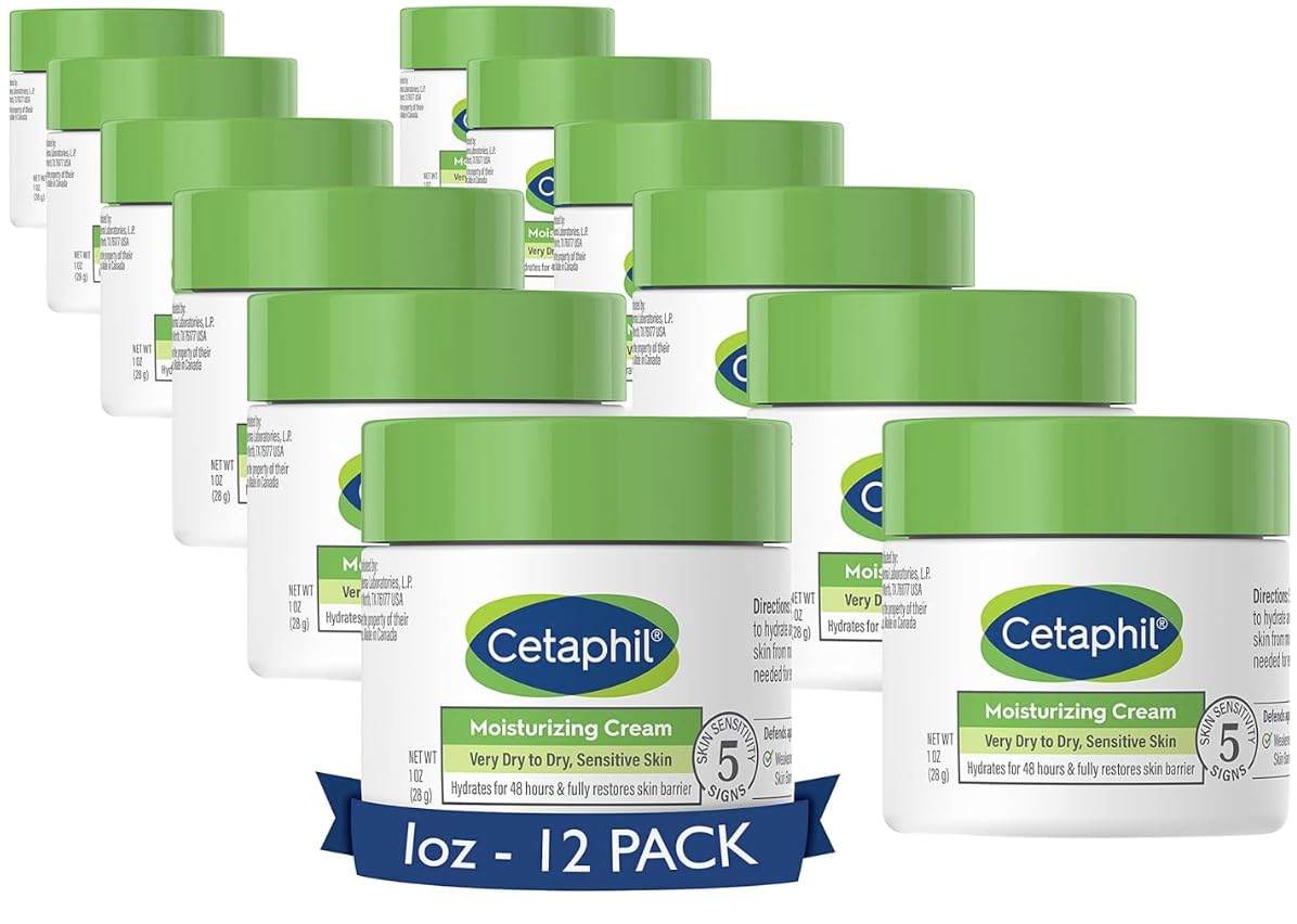 Cetaphil Face & Body Moisturizer, Hydrating Moisturizing Cream for Dry to Very Dry, Sensitive Skin, NEW 16 oz, Fragrance Free, Non-Comedogenic, Non-Greasy