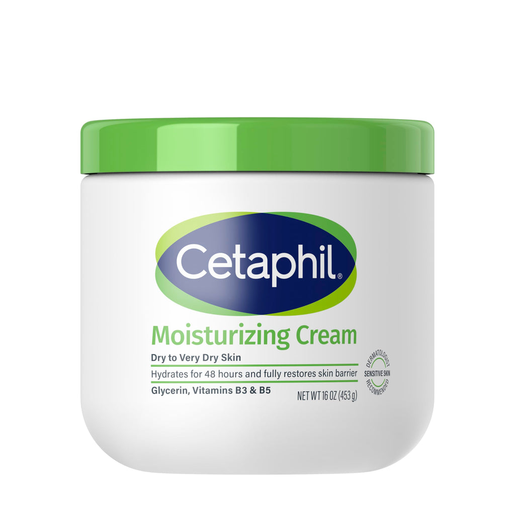 Cetaphil Face & Body Moisturizer, Hydrating Moisturizing Cream for Dry to Very Dry, Sensitive Skin, NEW 8.8 oz, Fragrance Free, Non-Comedogenic, Non-Greasy (Packaging May Vary)