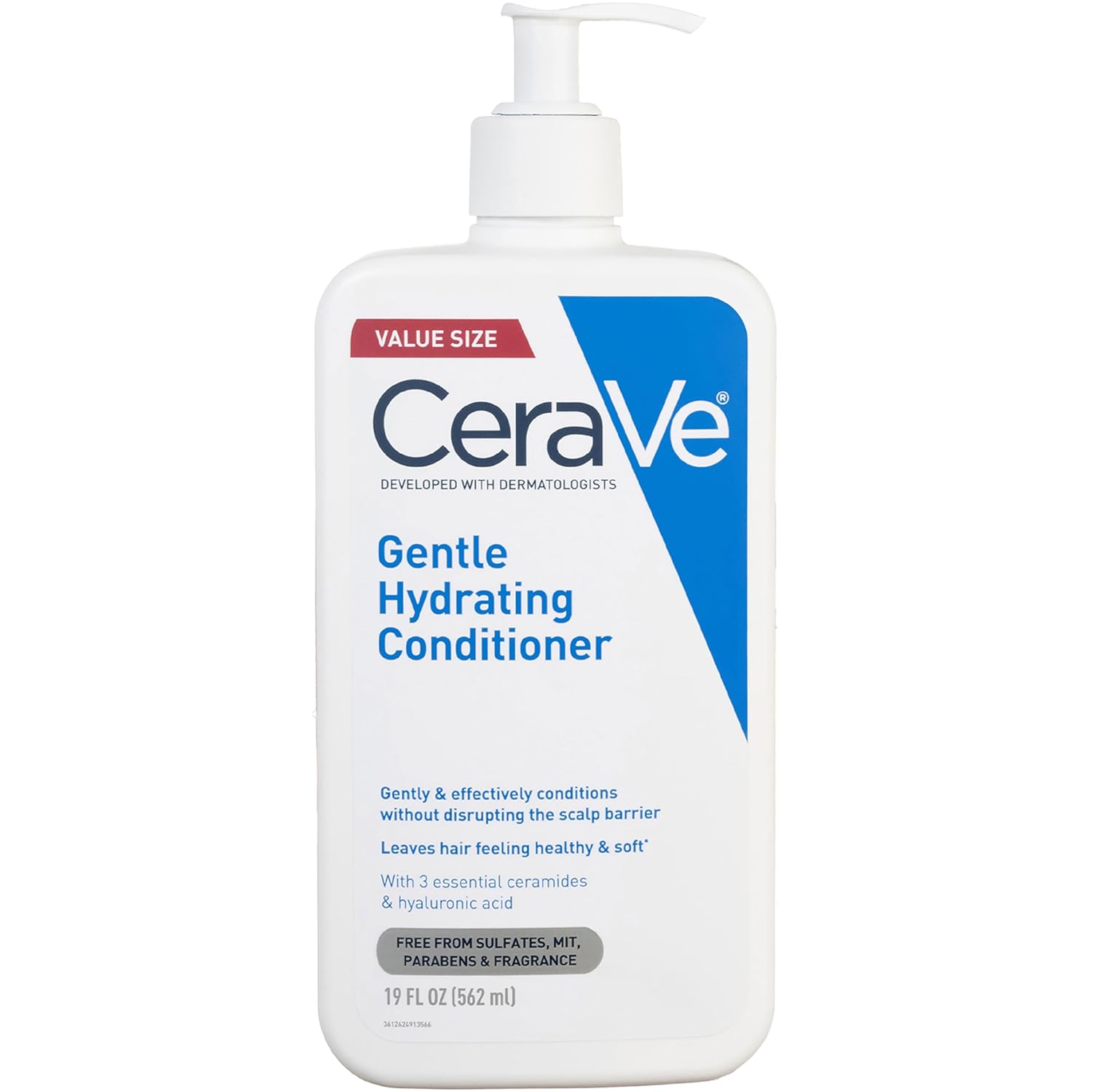 CeraVe Gentle Hydrating Conditioner, Hair Conditioner With Ceramides, Niacinamide & Hyaluronic Acid, Sulfate Free & Color Safe, Moisturizing Conditioner For All Hair & Scalp Types, 19oz
