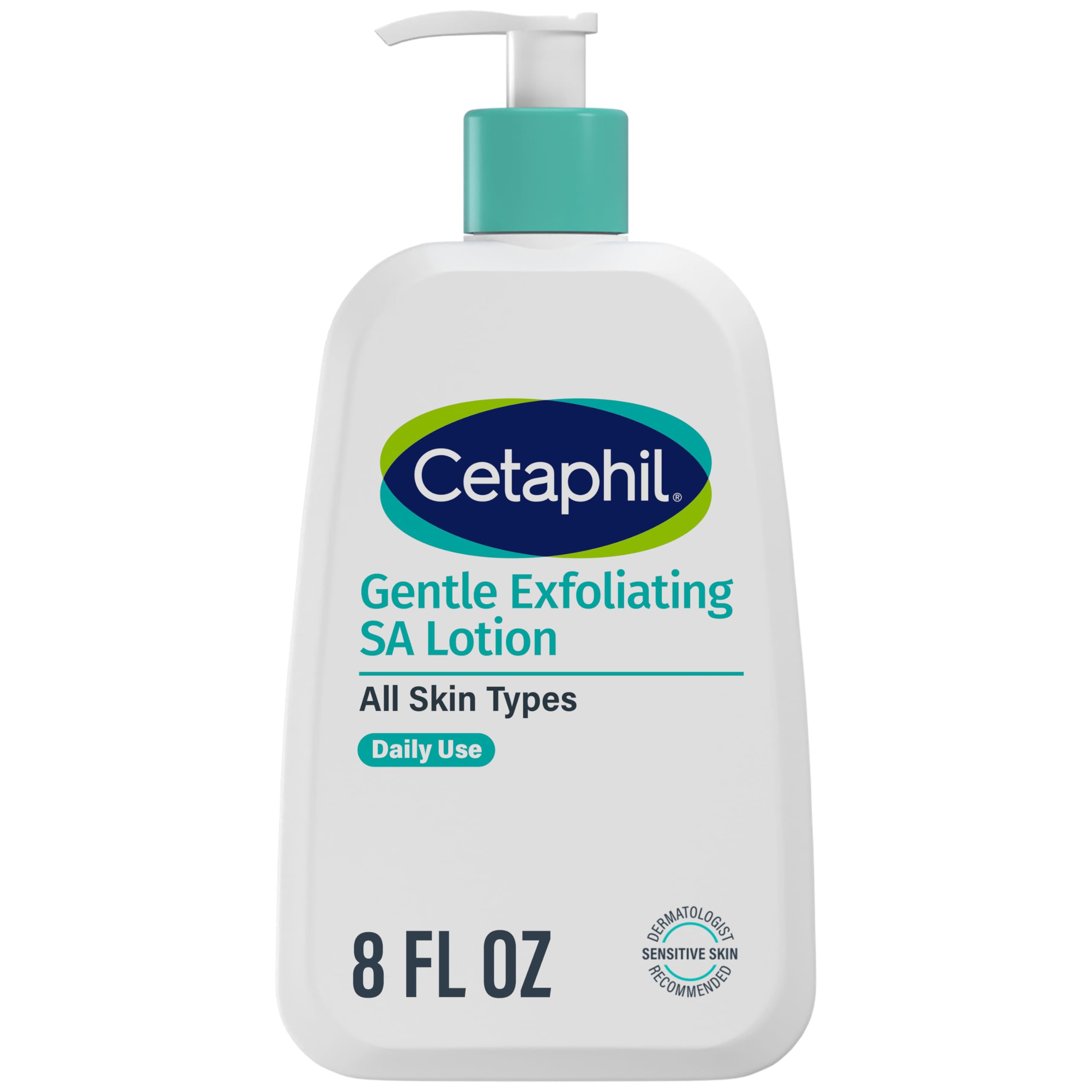 Cetaphil Gentle Exfoliating SA Lotion, Lightweight Moisturizer for All Skin Types, 16 Fl oz Pump Bottle, Salicylic Acid, Mandelic Acid & Gluconolactone, Gently Exfoliates, Dermatologist Recommended Brand