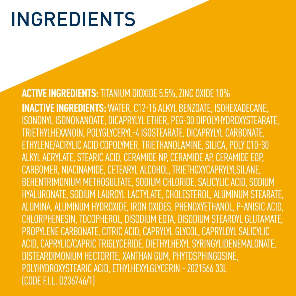 CeraVe Hydrating Mineral Sunscreen SPF 30 with Sheer Tint, Tinted Mineral Sunscreen