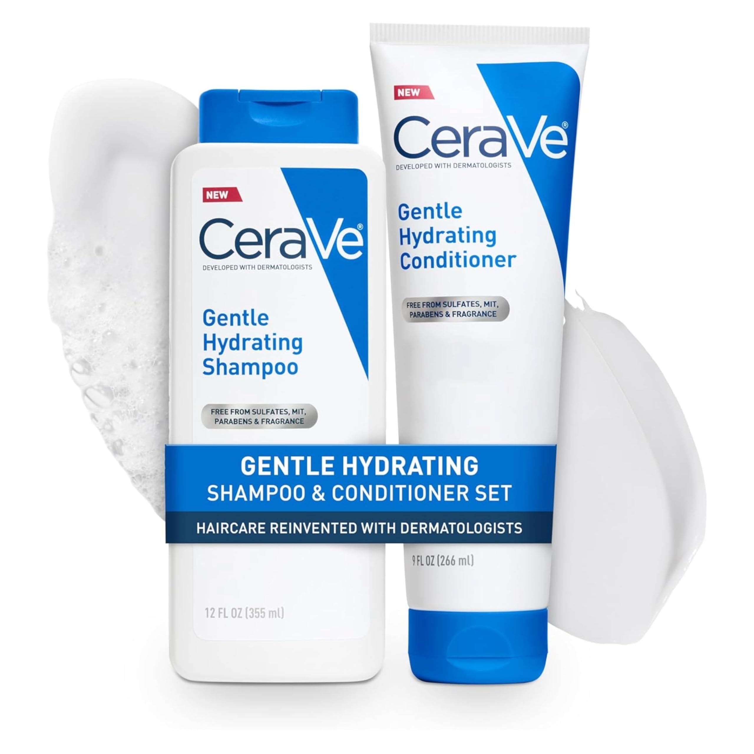 CeraVe Gentle Hydrating Shampoo, With Ceramides, Niacinamide & Hyaluronic Acid For Soft, Healthy Looking Hair & Scalp, Sulfate Free & Color Safe Shampoo, For All Hair Types, 19 Oz