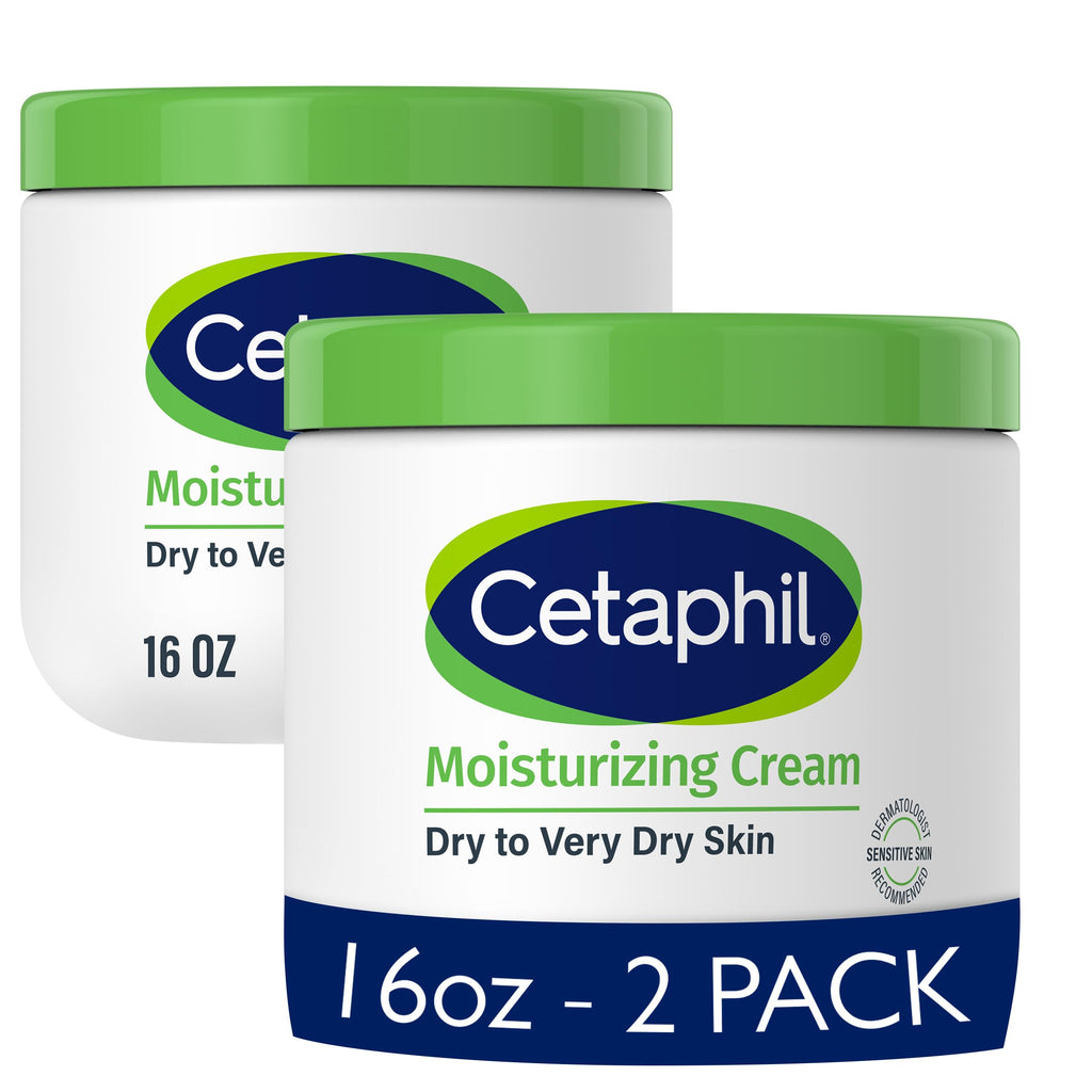 Cetaphil Face & Body Moisturizer, Hydrating Moisturizing Cream for Dry to Very Dry, Sensitive Skin, NEW 16 oz, Fragrance Free, Non-Comedogenic, Non-Greasy