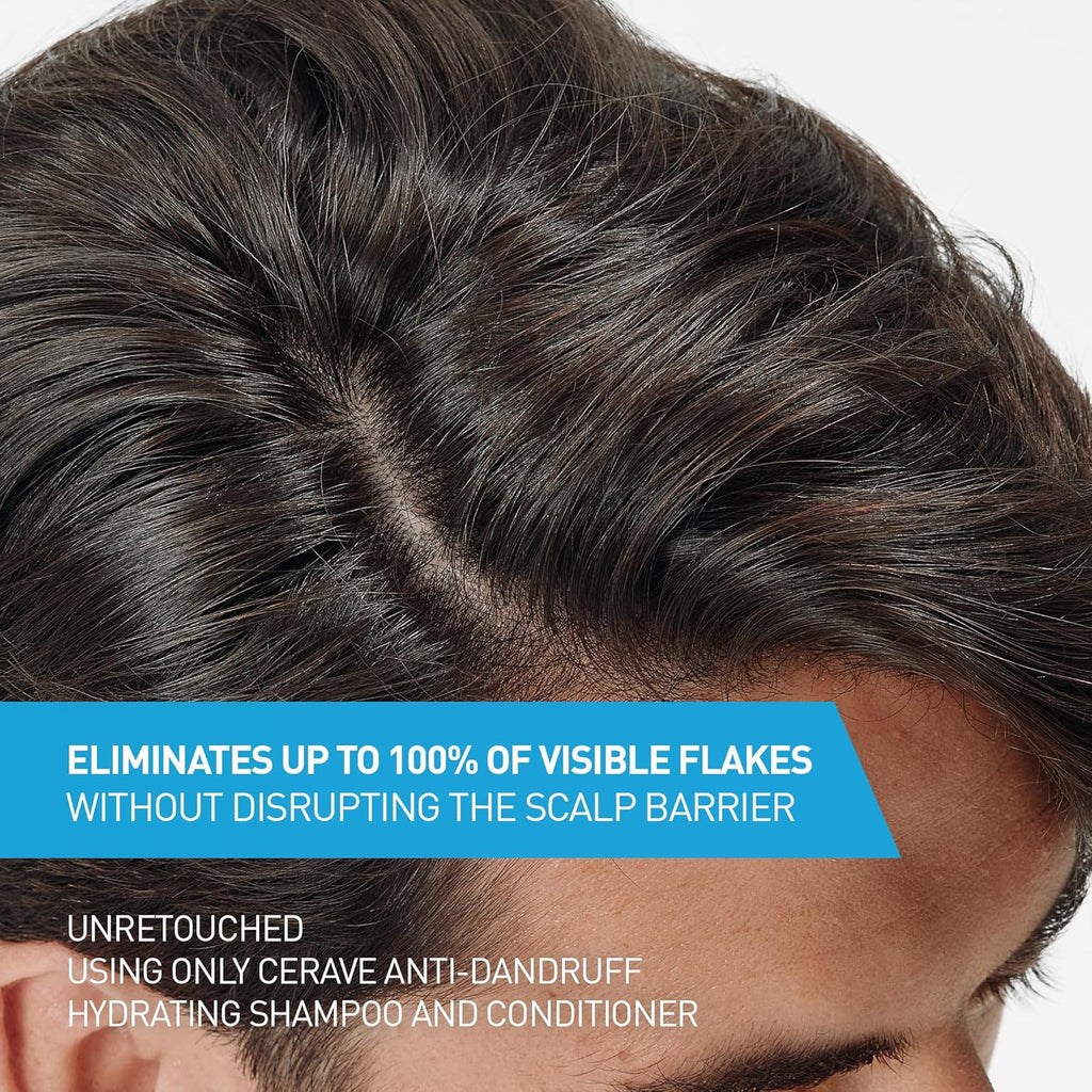 CeraVe Hydrating Anti Dandruff Shampoo and Conditioner Set, Pyrithione Zinc Dandruff Treatment With Ceramides, Hyaluronic Acid & Niacinamide, Helps Elimanate Flakes & Reduce Itchy Scalp
